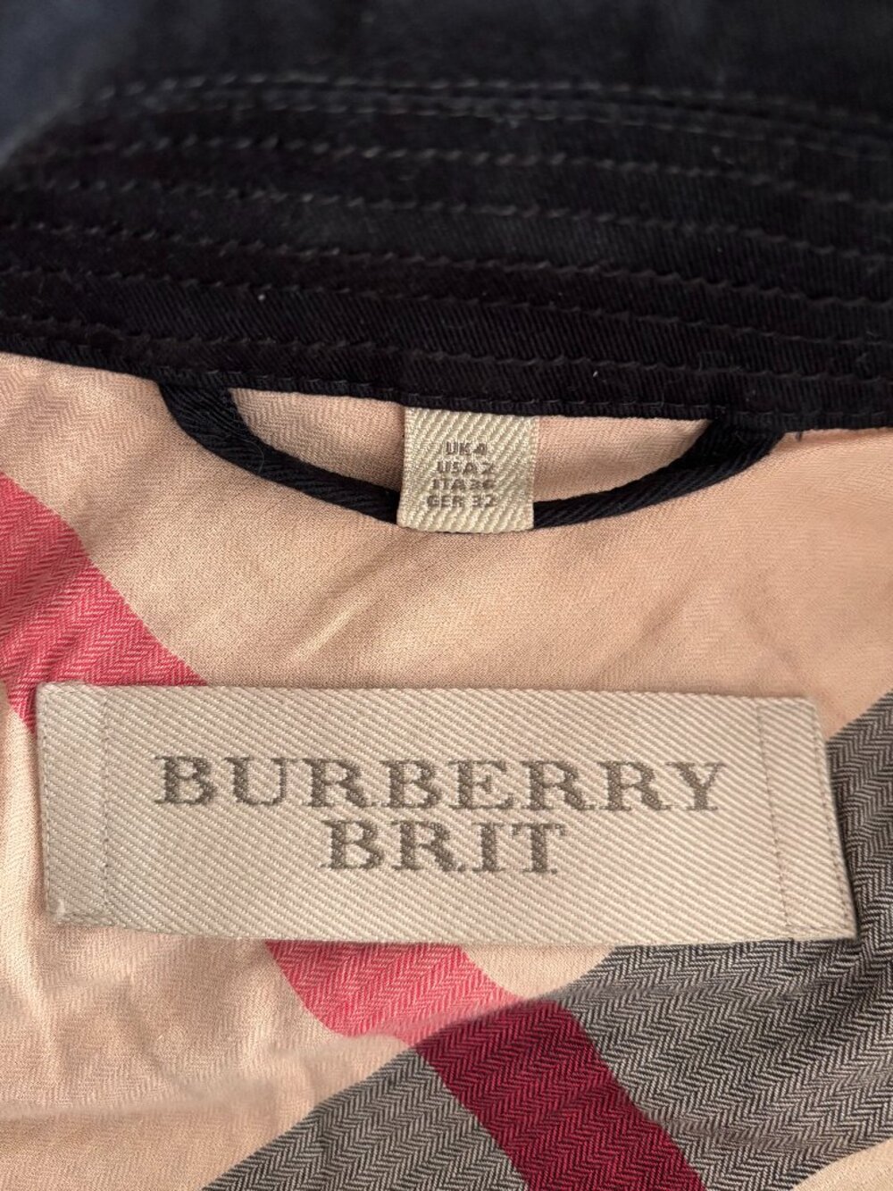 Burberry Brit - Black Biker Jacket, Women's size 2 (US) - Picture 4 of 5
